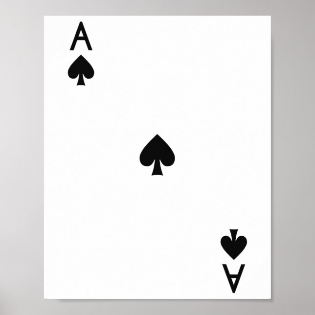Poster Ás De Espadas, Figurino Real De Espelho, Reproduçã (Frente)