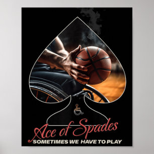 Poster Ás De Espadas, Tanque De Basquete Para Cadeira De