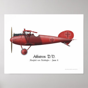 Póster Ás de vôo vermelho do Baron Manfred von Richthof