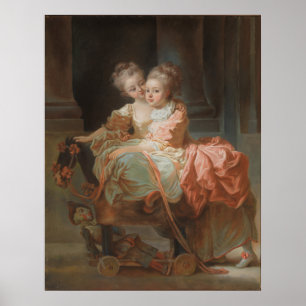 Poster As duas irmãs - Jean-Honoré Fragonard