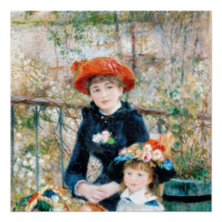 Póster As Duas Irmãs, No Terrace Auguste Renoir