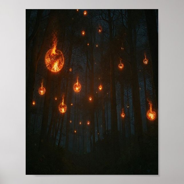 Poster As Embers Sussurrantes do Bosque Eterno (Frente)