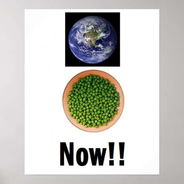 Poster As ervilhas do mundo agora! Pôster (Frente)