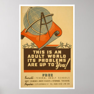 Poster As escolas federais livram WPA 1938