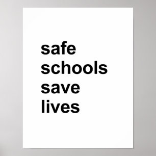 Poster as escolas seguras salvar vidas