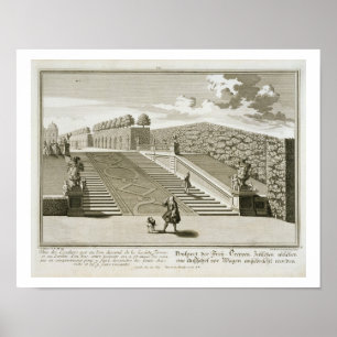 Póster As etapas ao terraço do jardim, palácio do