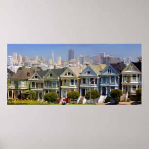Póster As famosas Painted Ladies de São Francisco