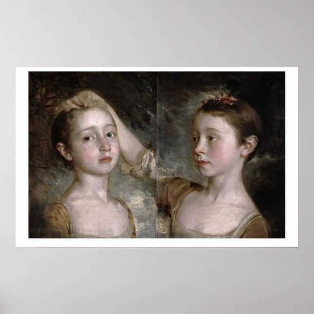Poster As filhas do pintor Mary and Margaret, c.1758 (Frente)
