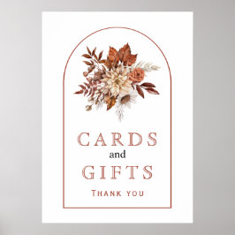 Poster As flores e folhagem do outono são casamentos de t