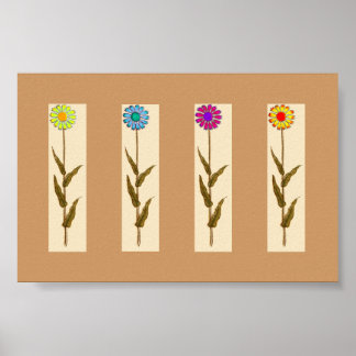 Poster As Flores Retro