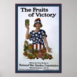 Poster As frutas da guerra mundial 1 de Victory~Vintage