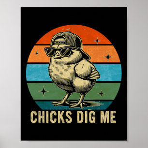 Poster As Galinhas Me Adoram Páscoa Meninos Homens Feliz