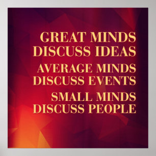 Póster As grandes mentes discutem ideias