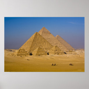 Poster As grandes pirâmides de Giza, Egipto