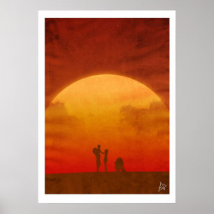 Poster As Guerras dos Clones Minimalista