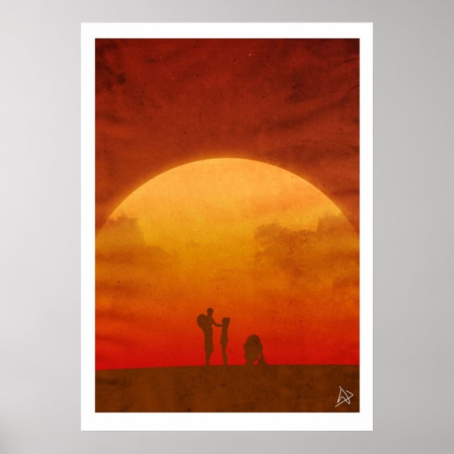 Poster As Guerras dos Clones Minimalista (Frente)