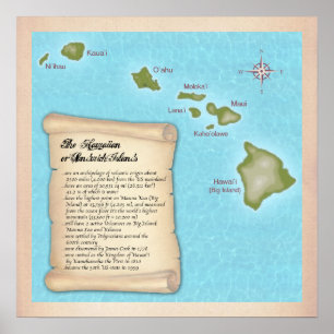 Póster As ilhas havaianas