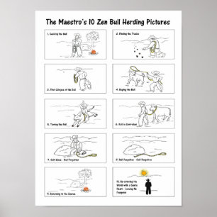 Póster As imagens de Bullherding do zen do Maestro 10
