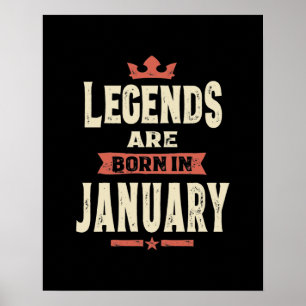 Poster As legendas estão Nasceres entre janeiro e aniver