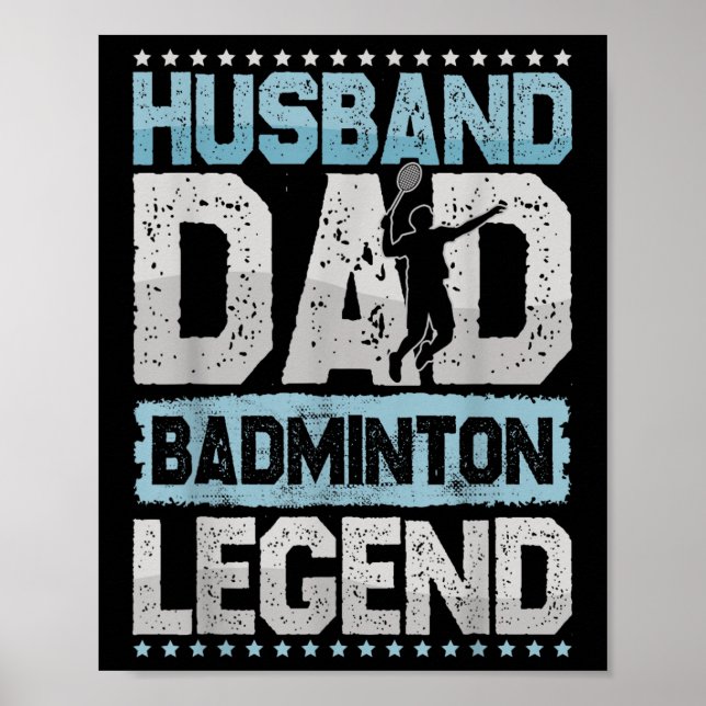 Poster As Lendas do Badminton Retro Shuttle Masculino Bad (Frente)