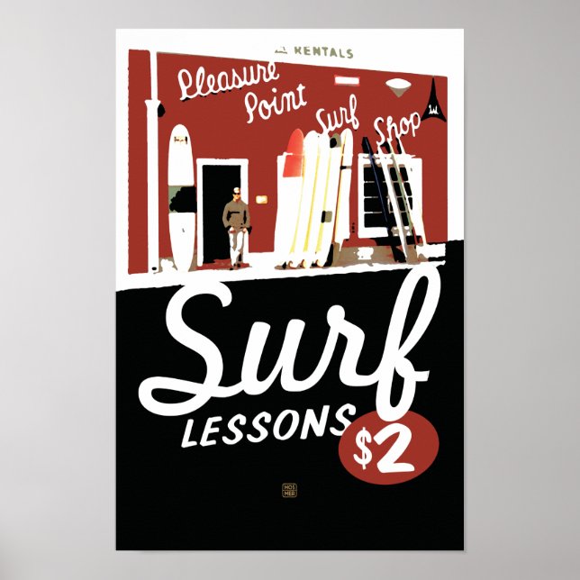 Poster As lições de Surf de Stephen Hosmer (Frente)