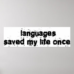 Poster As línguas salvar minha vida uma vez
