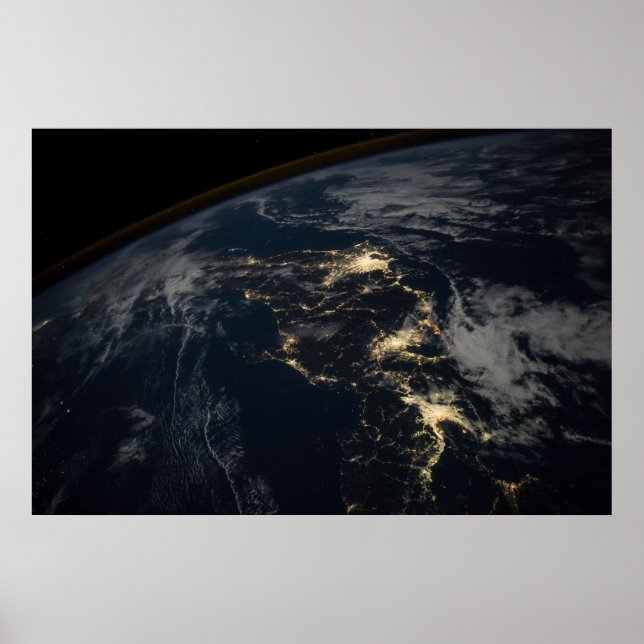 Poster As Luzes Da Cidade Do Japão À Noite. (Frente)