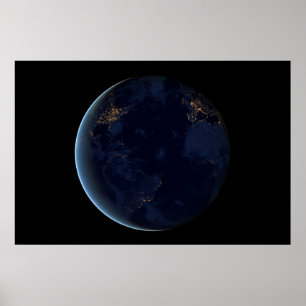 Poster As Luzes da Terra à Noite