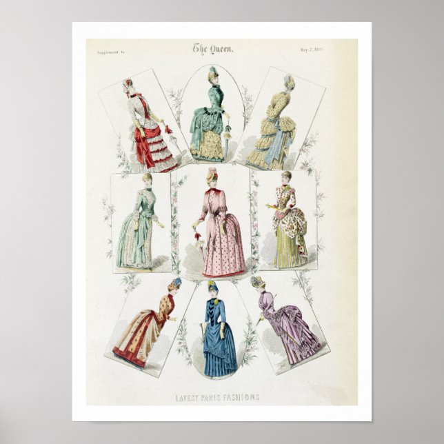 Poster As mais recentes modas de Paris, vestidos de nove  (Frente)