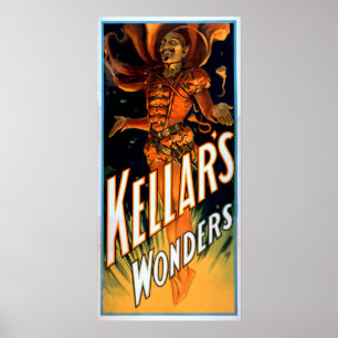 Póster As maravilhas de Kellar vestidas como a mágica do