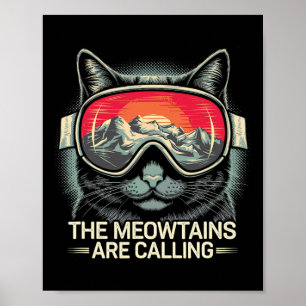 Poster As Meias Estão Chamando Gato De Esqui Gato De Neve