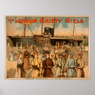 Póster As meninas "chegada da alegria de Londres a New