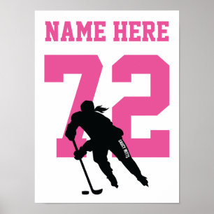 Poster As meninas personalizaram o rosa do número do
