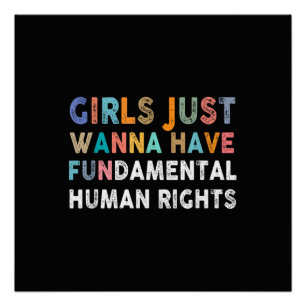 Póster As Meninas Querem Ter Direitos Humanos Fundamentai