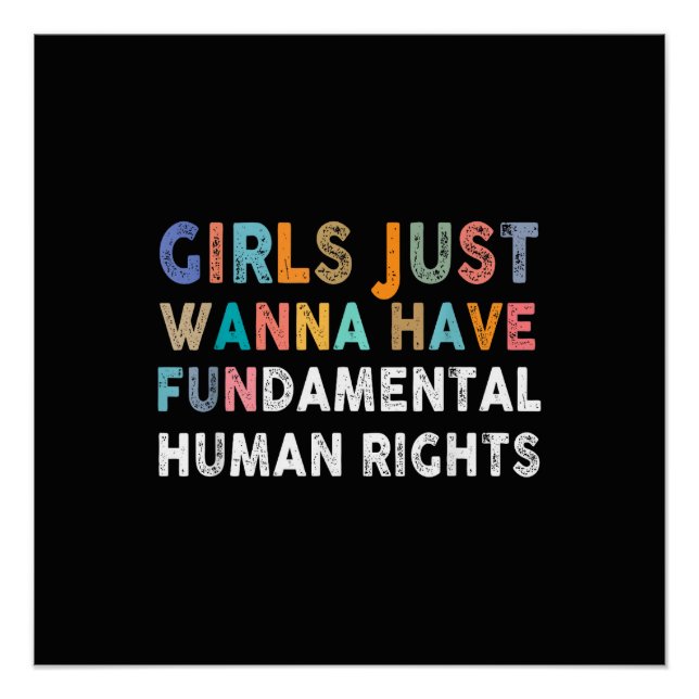 Póster As Meninas Querem Ter Direitos Humanos Fundamentai (Frente)