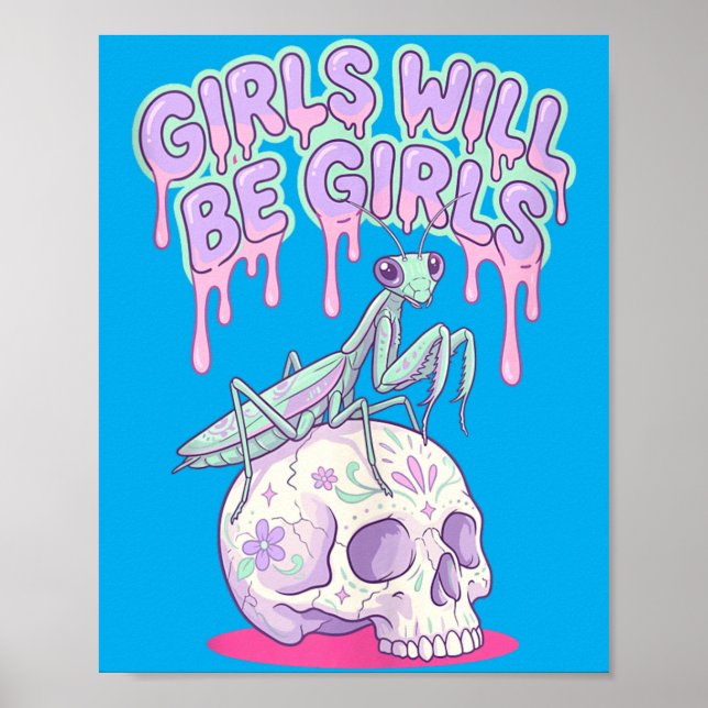 Poster As Meninas Serão Meninas Fofas Kawaii (Frente)