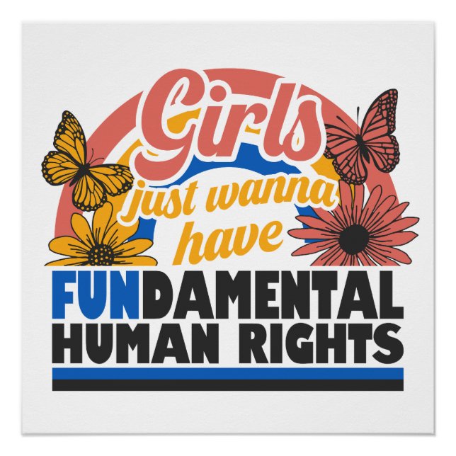 Póster As Meninas Só Querem Ter Direitos Fundamentais (Frente)