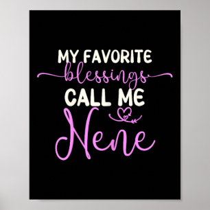 Poster As Minhas Bênçãos Favoritas Chamam-Me Nene Avó Mãe