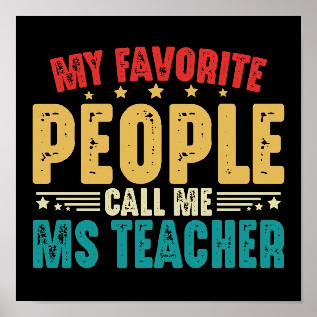 Poster As Minhas Pessoas Favoritas Chamam-Me Senhora Prof (Frente)