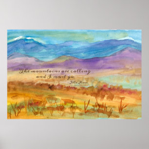 Poster As Montanhas Chamam John Muir De Inspiração
