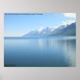 Póster As montanhas de Teton que negligenciam o lago