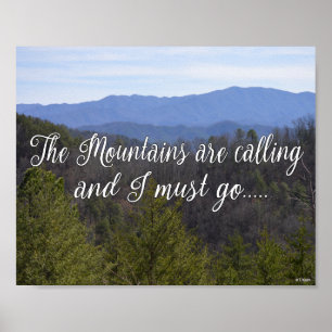 Poster As montanhas estão chamando e eu devo ir