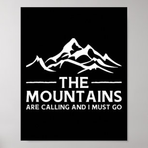 Poster As Montanhas Estão Chamando E Eu Devo Ir. Retro Vi
