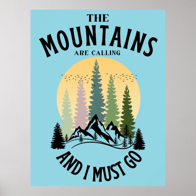Poster As montanhas estão chamando e eu preciso ir (Frente)
