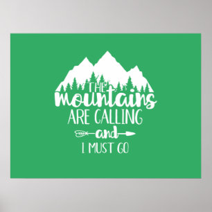 Poster As montanhas estão chamando e eu tenho que ir Post