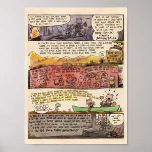 Póster As montanhas grandes dos doces de rocha