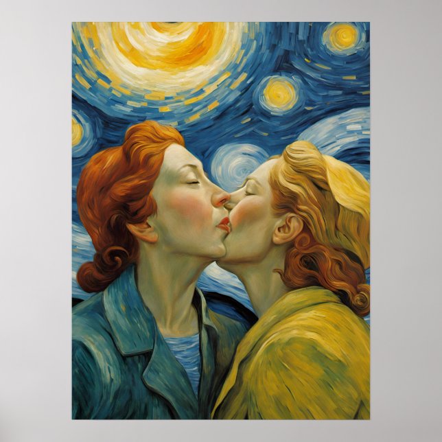 Poster As mulheres adoram beijar a noite estelar (Frente)
