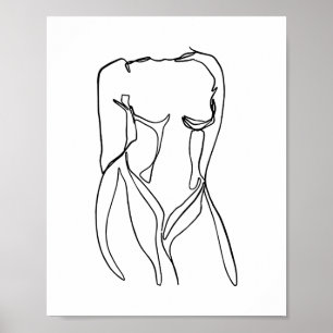 Poster as mulheres brancas e pretas de arte em linha têm