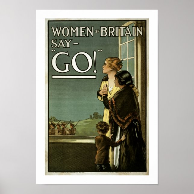 Póster As mulheres da Grã-Bretanha dizem: (branca) (Frente)