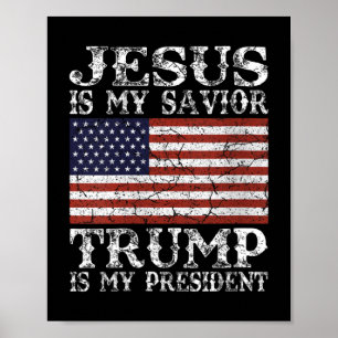 Poster As mulheres Jesus é o meu salvador Trump é o meu p
